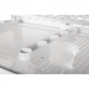 White Countertop Refrigerated Display Case - 2 Shelves - 100 L - Polar