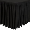 Stolnjak i crni nabrani pravokutni jastučići 750 x 1820 mm - FourniResto - Fourniresto