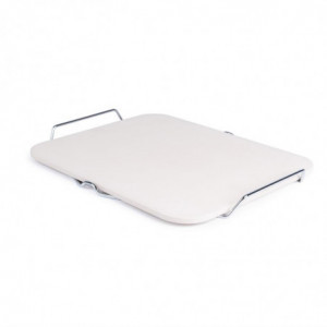 Pierre za pizzu pravokutnog oblika s postoljem 380 x 305 mm - FourniResto - Fourniresto