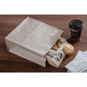 Mala vrećica od recikliranog smeđeg papira 215 x 180 mm - paket od 250 - Fiesta Green - Fourniresto