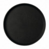 Protuklizni crni tanjur Blackline, okrugli promjer 310 mm - Roltex - Fourniresto