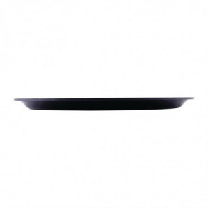 Protuklizni crni tanjur Blackline, okrugli promjer 310 mm - Roltex - Fourniresto