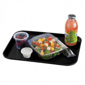 Crni pravokutni pladanj od polipropilena za brzu hranu 410mm - Cambro - Fourniresto
