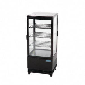Vitrine Réfrigérée Noire Avec Portes Incurvées 86 L - Polar