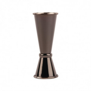 Mjerna čaša za koktele s konusnim dnom, titan siva, 25 i 50 ml - Olympia - Fourniresto