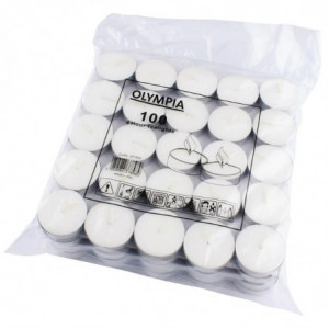 Čajne svijeće 4 sata Ø 40 mm - Paket od 100 - Olympia