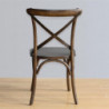 Chaises couleur noyer avec dossier croisé  - Bolero - Fourniresto