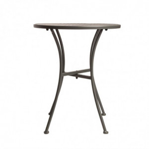 Bistro stol od čelične rešetke - sivi - 600 mm - Bolero - Fourniresto
