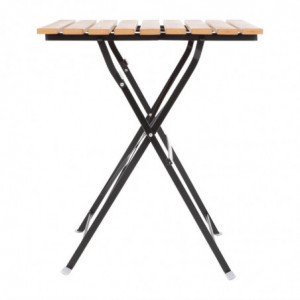 Stol bistro kvadratnog oblika od imitacije drva - 600mm - Bolero - Fourniresto