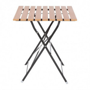 Stol bistro kvadratnog oblika od imitacije drva - 600mm - Bolero - Fourniresto