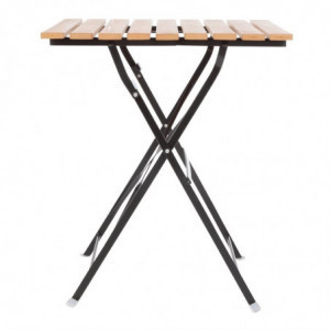 Stol bistro kvadratnog oblika od imitacije drva - 600mm - Bolero - Fourniresto