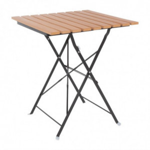 Stol bistro kvadratnog oblika od imitacije drva - 600mm - Bolero - Fourniresto