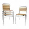 Bistro stolice jasen i aluminij - Set od 4 - Bolero - Fourniresto
