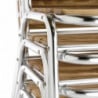 Bistro stolice jasen i aluminij - Set od 4 - Bolero - Fourniresto
