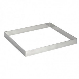 Square Tart Ring in Stainless Steel - L 200 x W 200mm- De Buyer