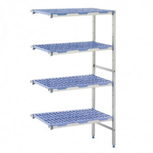 Polica za knjižnice u kutu 4 razine - Š 1051 x D 400 mm - Tournus