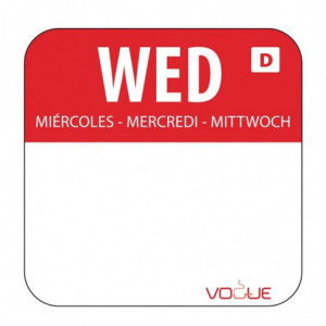 Etiquettes Solubles Pour Aliments "Mercredi"- Kutija od 1000 - Vogue
