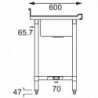 Stainless Steel Sink - L 2400 x D 600 mm - Vogue