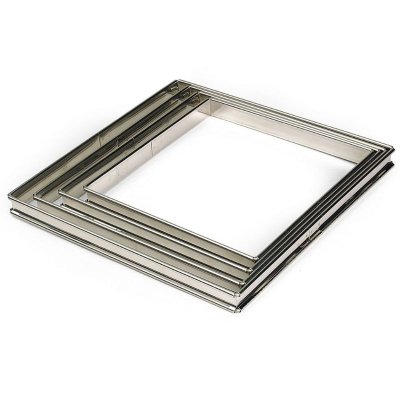 Flan à Tarte Carré en Inox - 200 x 200 mm - TELLIER Flan à Tarte Carré en Inox - 200 x 200 mm - TELLIER