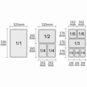 Bac Gastro GN 1/1 Inox - Dubina 100 mm - 14 L - HENDI