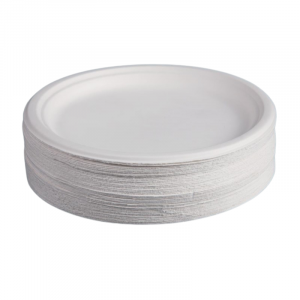 Round Plates in Bagasse - 26.1 cm - Pack of 50 - FourniResto