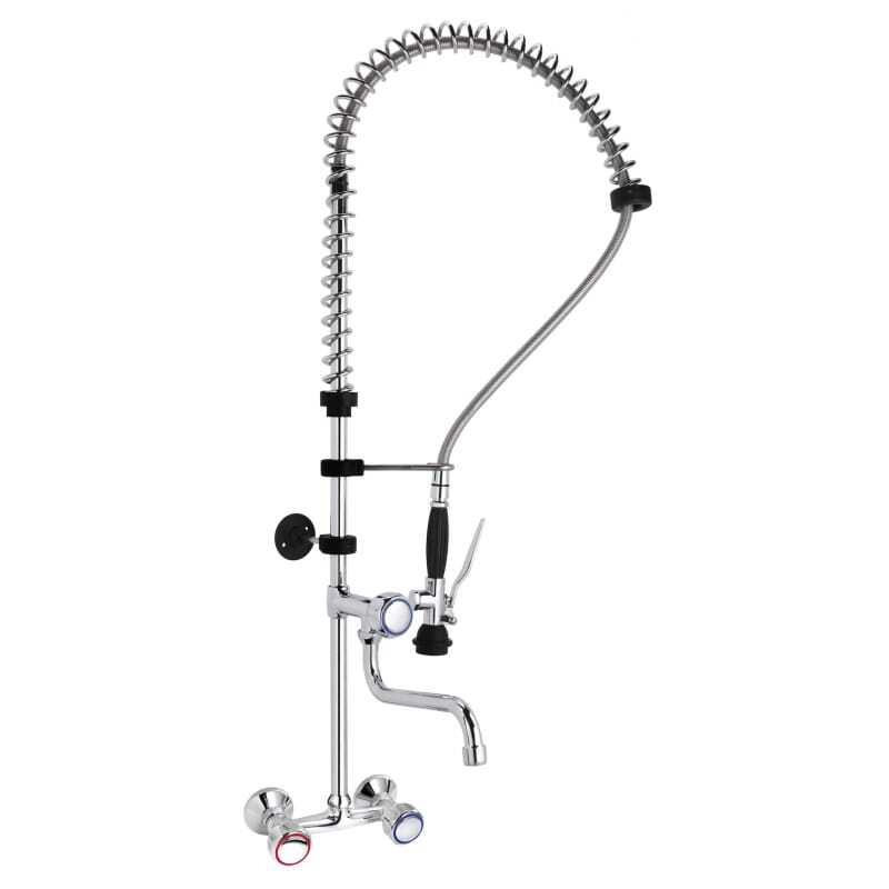 Dish Spray with Mixer and Wall-Mounted Gooseneck Faucet - Refurbished