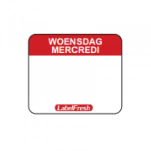 Oznaka za praćenje Label FreshEasy - Srijeda - 30 x 25 mm - Pakiranje od 1000 - LabelFresh