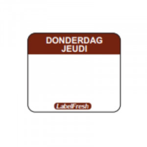 Oznaka za praćenje Label FreshEasy - Četvrtak - 30 x 25 mm - Pakiranje od 1000 - LabelFresh