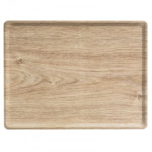 Plateau Stratifié Mélaminé Rectangulaire - 280 x 200 mm - Chêne Clair - Lot de 20