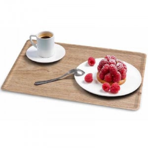 Pravokutna laminirana melaminska ploča - 280 x 200 mm - Svijetli hrast - Paket od 20