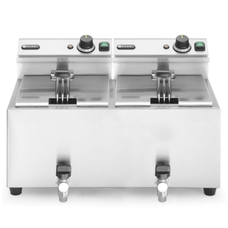 Friteza Mastercook s odvodnim slavinom - 2 x 8 l Friteza Mastercook s odvodnim slavinom - 2 x 8 l