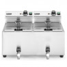 Friteza Mastercook s odvodnim slavinom - 2 x 8 l