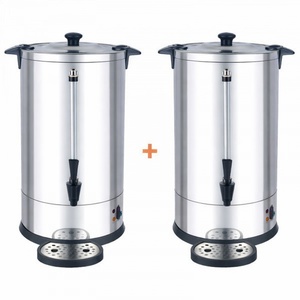 Pack de 2 Percolateur Professionnel à Café 14 L avec Filtre Permanent - 100 Tasses - Dynasteel