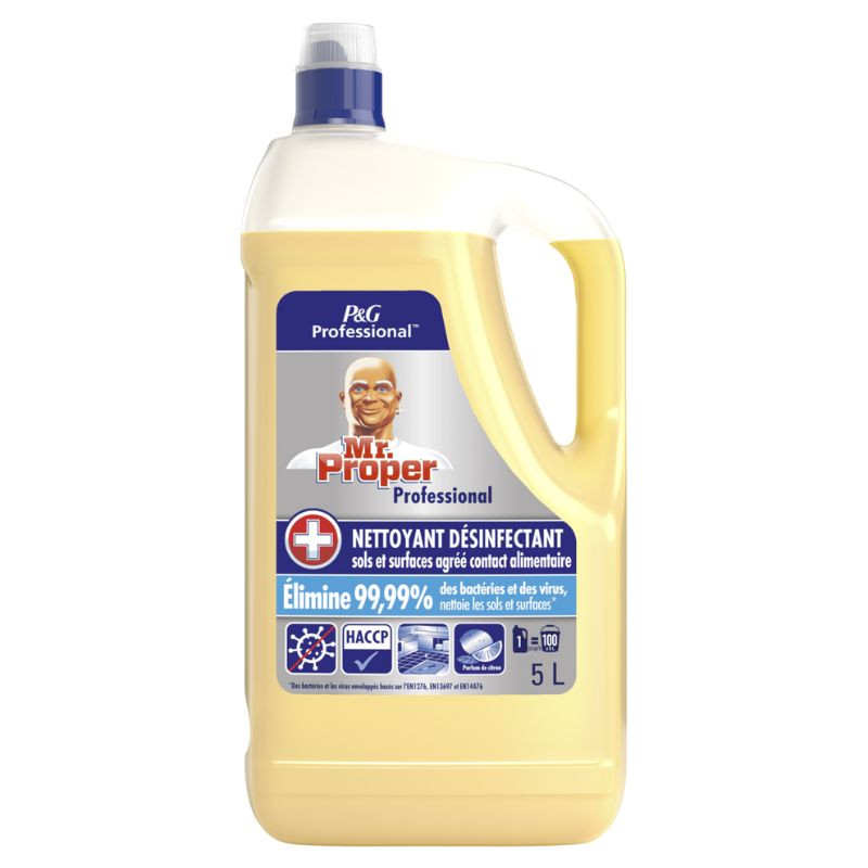 Sredstvo za čišćenje i dezinfekciju podova i površina limun - 5 L - Mr. Proper Sredstvo za čišćenje i dezinfekciju podova i površina limun - 5 L - Mr. Proper