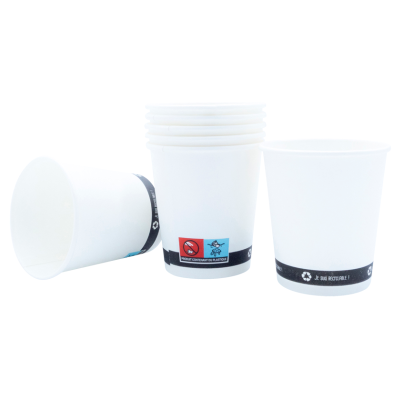 White Paper Cups - 18 cl - Pack of 1000 White Paper Cups - 18 cl - Pack of 1000