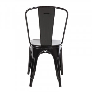 Stolice Bistro, sklopive, od čelika - crne boje - set od 4 - Bolero