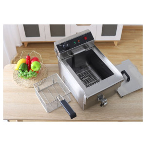 Profesionalna friteza 13 L 3000 W s ispuštanjem - Inox