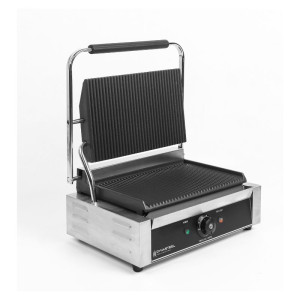 Grill Panini Pro 2200 W Rebrasti 340x220 mm Inox