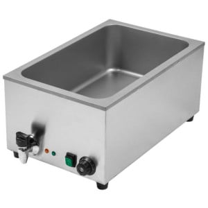 Bain-Marie Pro GN 1/1 20 L 1200 W Inox avec Vidange