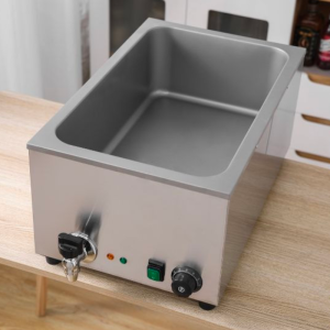 Bain-Marie Pro GN 1/1 20 L 1200 W Inox avec Vidange