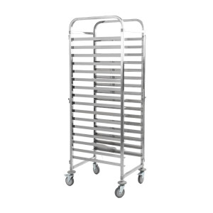 Échelle Gastronorme GN 1/1 15 Niveaux Inox Roulettes