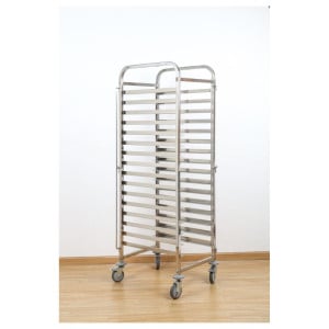 Échelle Gastronorme GN 1/1 15 Niveaux Inox Roulettes