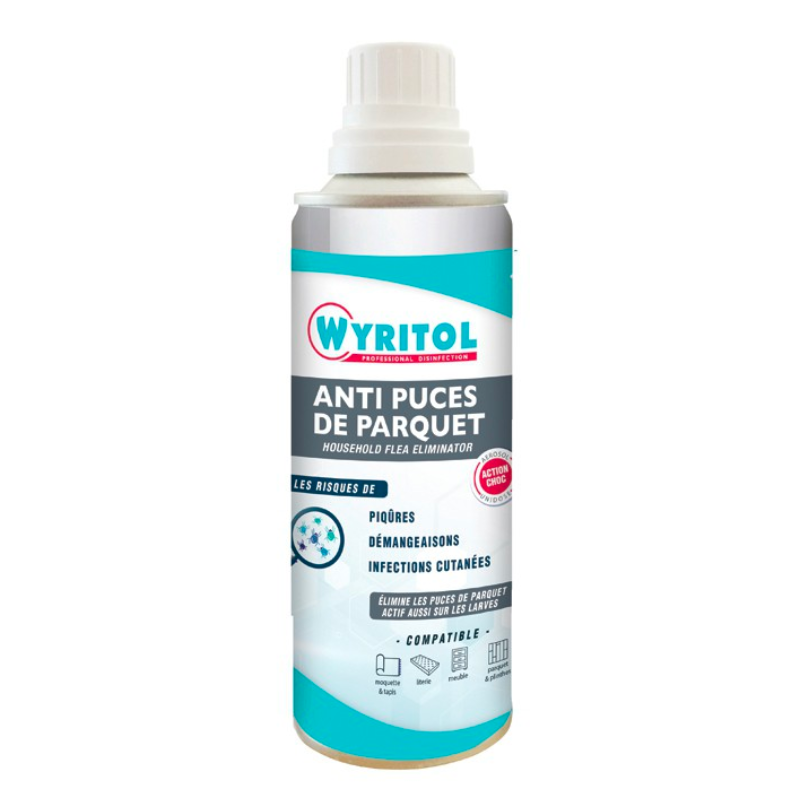 Aerosol protiv buha za parket 200 ml - Wyritol: Uklanja buhe i ličinke, siguran za površine. Aerosol protiv buha za parket 200 ml - Wyritol: Uklanja buhe i ličinke, siguran za površine.