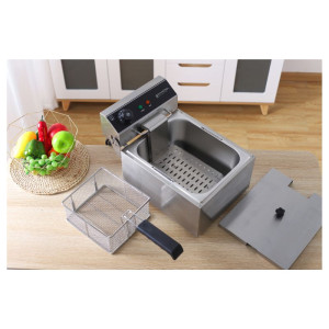Friteza Profesionalna 10 L 3000 W Inox — Termostat