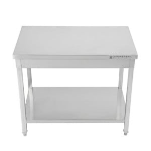 Stol od nehrđajućeg čelika 1600 x 600 mm s donjom policom — AISI 201
