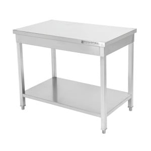 Stol od nehrđajućeg čelika 1600 x 600 mm s donjom policom — AISI 201