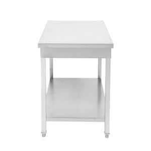 Stainless Steel Table 1600 x 600 mm with Lower Shelf — AISI 201