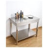 Stainless Steel Table 1600 x 600 mm with Lower Shelf — AISI 201