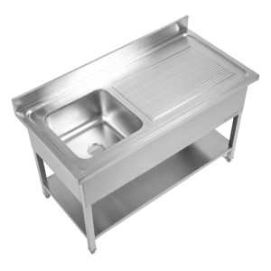 Plonge Inox 1 Bac Ocjedna ploha Desno - L 1000 x P 600 mm