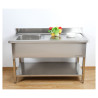 Plonge Inox 1 Bac Ocjedna ploha Desno - L 1000 x P 600 mm